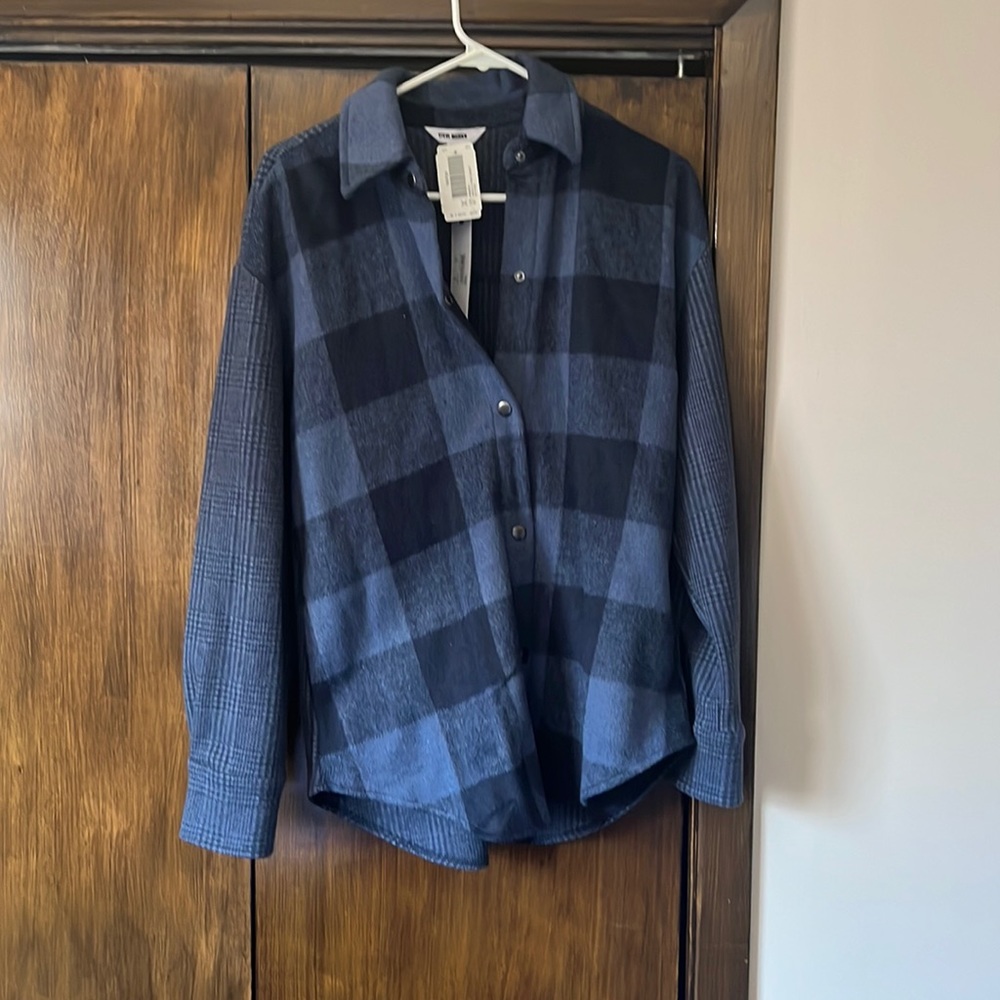 Steve Madden peacoat 2-tone navy shacket